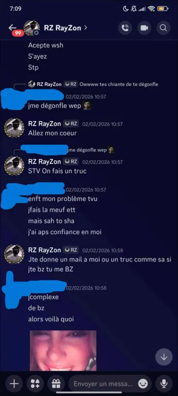 Capture harcèlement DM 2
